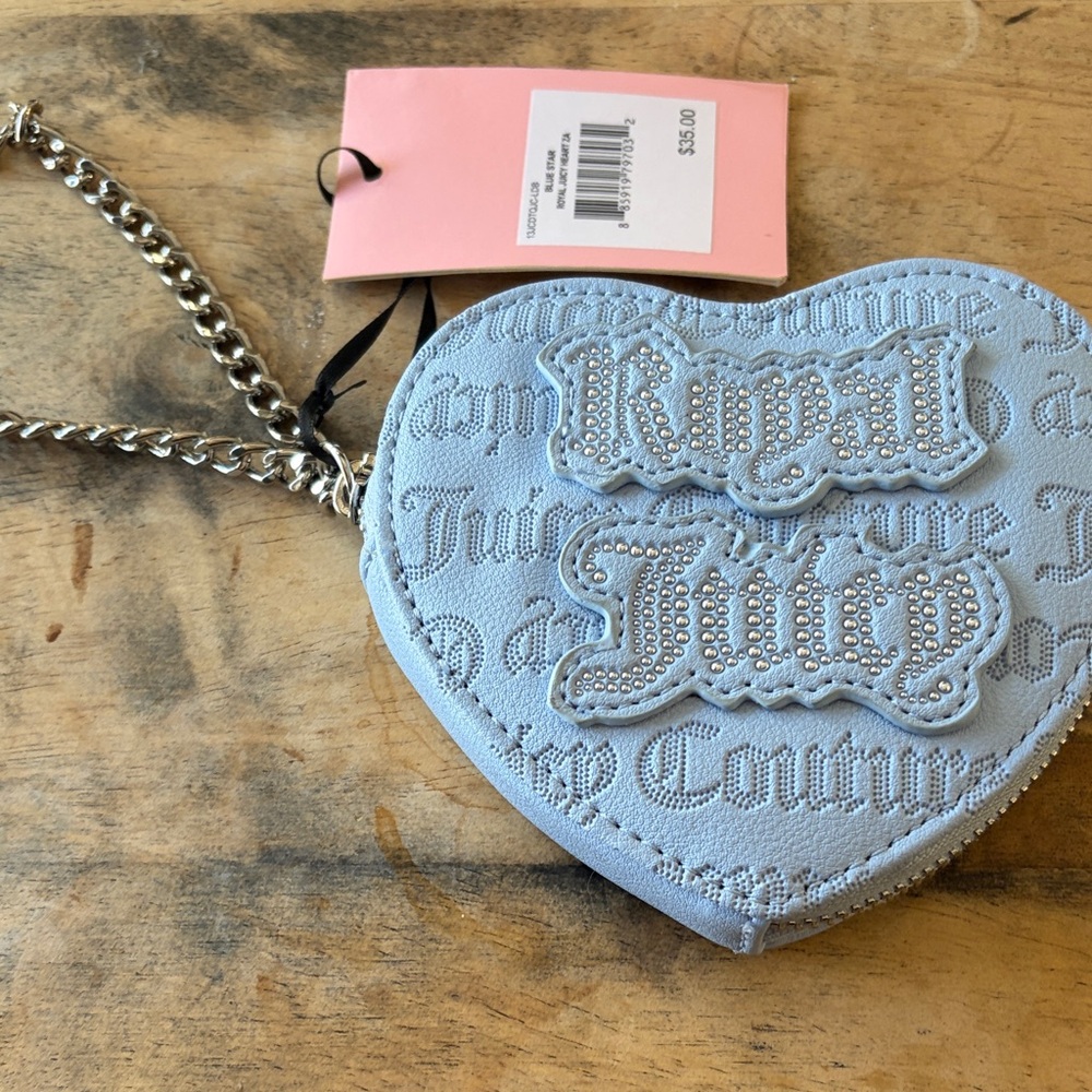 Juicy Couture Light Blue Heart Coin Pouch